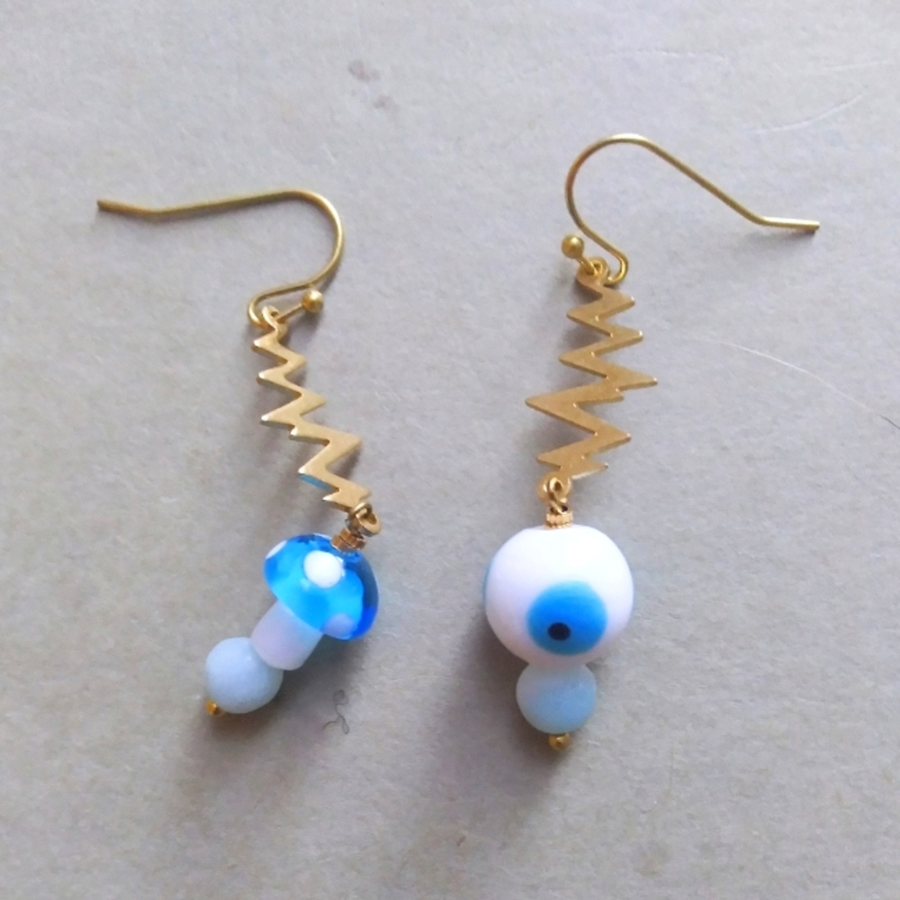Blue 'Grateful' Earrings with Amazonite